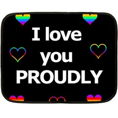 Proudly Love Fleece Blanket (mini) by Valentinaart