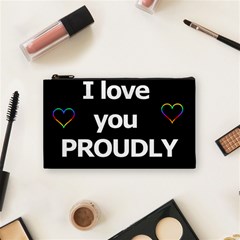 Proudly Love Cosmetic Bag (small)  by Valentinaart