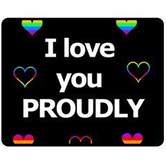 Proudly Love Fleece Blanket (medium)  by Valentinaart