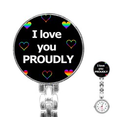 Proudly Love Stainless Steel Nurses Watch by Valentinaart