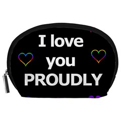 Proudly Love Accessory Pouches (large)  by Valentinaart