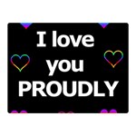 Proudly love Double Sided Flano Blanket (Mini)  35 x27  Blanket Back