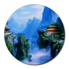 Fantasy Nature Round Mousepads by Brittlevirginclothing