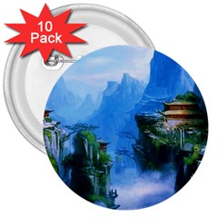 Fantasy Nature 3  Buttons (10 Pack) 