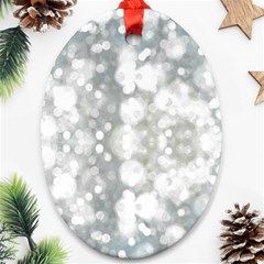 Light Circles, Watercolor Art Painting Ornament (oval) 