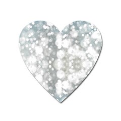 Light Circles, Watercolor Art Painting Heart Magnet