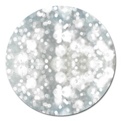 Light Circles, Watercolor Art Painting Magnet 5  (round)