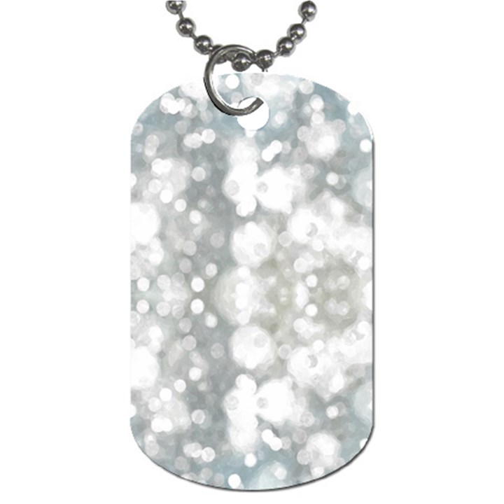 Light Circles, watercolor art painting Dog Tag (One Side)