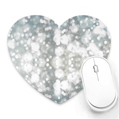 Light Circles, Watercolor Art Painting Heart Mousepads by picsaspassion