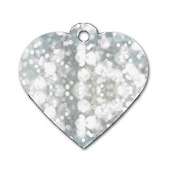 Light Circles, Watercolor Art Painting Dog Tag Heart (one Side)