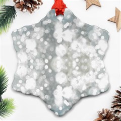 Light Circles, Watercolor Art Painting Ornament (snowflake)  by picsaspassion