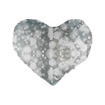 Light Circles, watercolor art painting Standard 16  Premium Flano Heart Shape Cushions Front