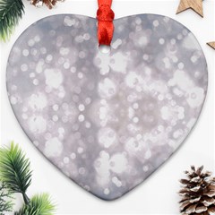 Light Circles, Rouge Aquarel Painting Ornament (heart) 