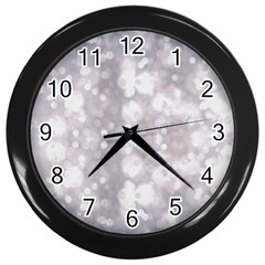 Light Circles, Rouge Aquarel Painting Wall Clocks (black)