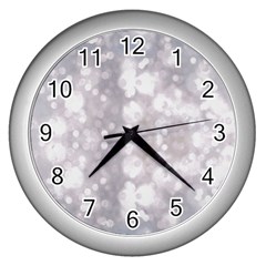 Light Circles, Rouge Aquarel Painting Wall Clocks (silver) 