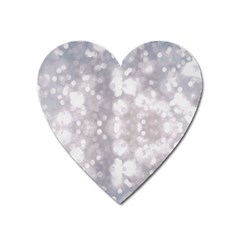 Light Circles, Rouge Aquarel Painting Heart Magnet