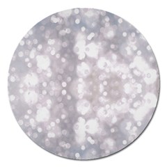 Light Circles, Rouge Aquarel Painting Magnet 5  (round)