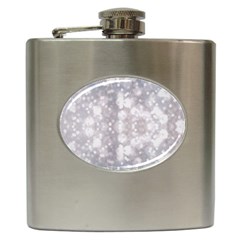 Light Circles, Rouge Aquarel Painting Hip Flask (6 Oz)