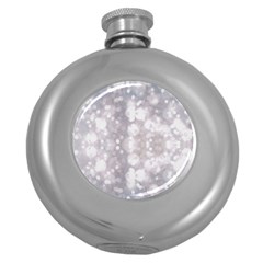 Light Circles, Rouge Aquarel Painting Round Hip Flask (5 Oz)