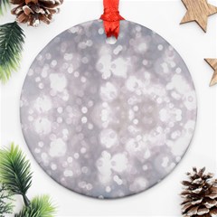 Light Circles, Rouge Aquarel Painting Round Ornament (two Sides) 