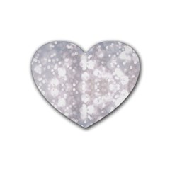 Light Circles, Rouge Aquarel Painting Heart Coaster (4 Pack) 