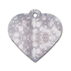 Light Circles, Rouge Aquarel Painting Dog Tag Heart (two Sides) by picsaspassion