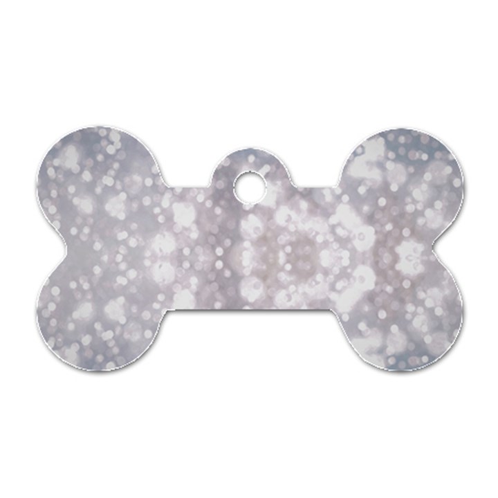 Light Circles, rouge Aquarel painting Dog Tag Bone (Two Sides)