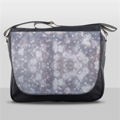 Light Circles, Rouge Aquarel Painting Messenger Bags by picsaspassion