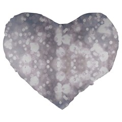 Light Circles, Rouge Aquarel Painting Large 19  Premium Flano Heart Shape Cushions