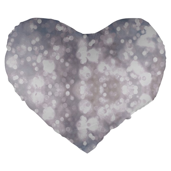 Light Circles, rouge Aquarel painting Large 19  Premium Flano Heart Shape Cushions