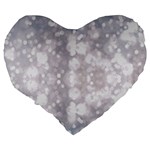 Light Circles, rouge Aquarel painting Large 19  Premium Flano Heart Shape Cushions Back