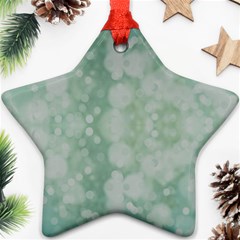 Light Circles, Mint Green Color Ornament (star) 