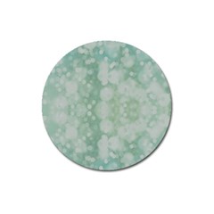 Light Circles, Mint Green Color Magnet 3  (round)