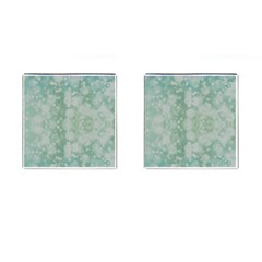 Light Circles, Mint Green Color Cufflinks (square)