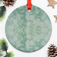 Light Circles, Mint Green Color Round Ornament (two Sides)  by picsaspassion