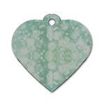 Light Circles, Mint green color Dog Tag Heart (Two Sides) Front