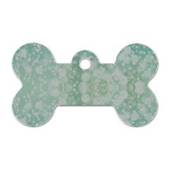 Light Circles, Mint Green Color Dog Tag Bone (two Sides)