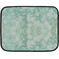 Light Circles, Mint Green Color Fleece Blanket (mini)