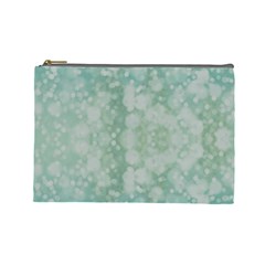 Light Circles, Mint Green Color Cosmetic Bag (large) 