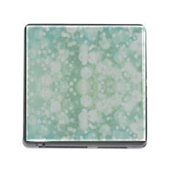 Light Circles, Mint Green Color Memory Card Reader (square)