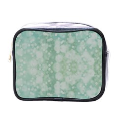 Light Circles, Mint Green Color Mini Toiletries Bags