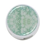 Light Circles, Mint green color 4-Port USB Hub (One Side) Front