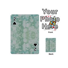 Light Circles, Mint Green Color Playing Cards 54 (mini)  by picsaspassion