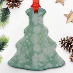 Light Circles, Mint Green Color Christmas Tree Ornament (2 Sides) by picsaspassion