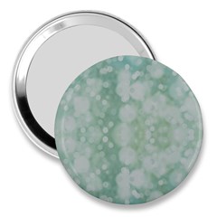 Light Circles, Mint Green Color 3  Handbag Mirrors