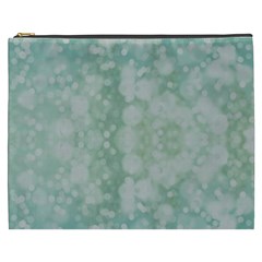 Light Circles, Mint Green Color Cosmetic Bag (xxxl) 