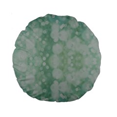 Light Circles, Mint Green Color Standard 15  Premium Round Cushions by picsaspassion