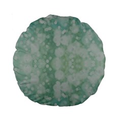 Light Circles, Mint Green Color Standard 15  Premium Flano Round Cushions