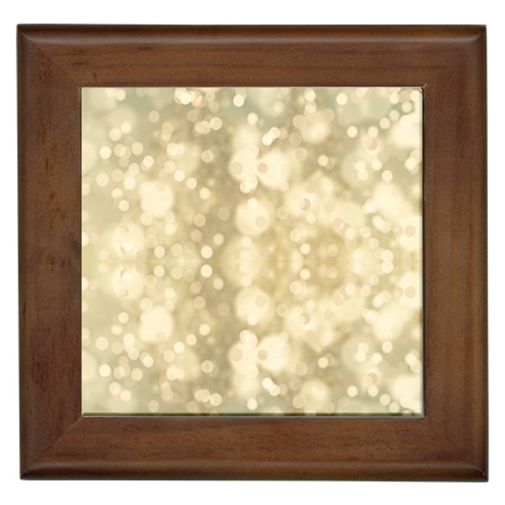 Light Circles, Brown Yellow color Framed Tiles