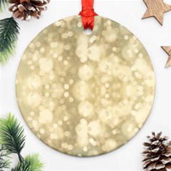 Light Circles, Brown Yellow Color Ornament (round) 